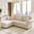 Beige et blanc sélectionné