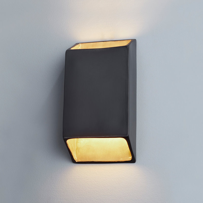 Ambiance Collection™ LED Outdoor Flush Mount, Carbon Matte Black/Champagne Gold