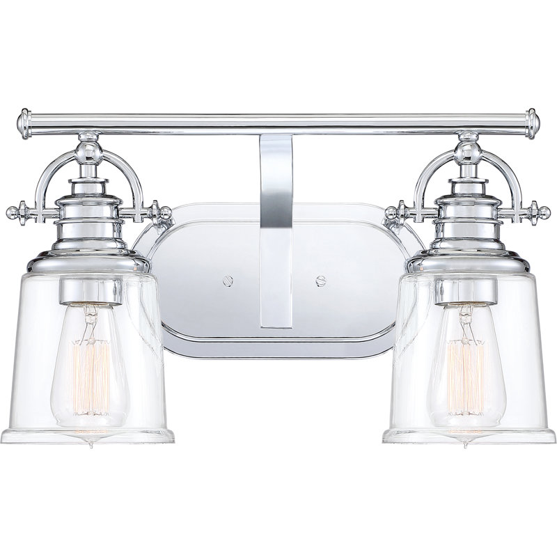 Grant 2-Light Polished Chrome Vanity Light