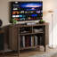 Meuble télé et support pour platine vinyle de 43 pouces de large avec prises électriques-726876420