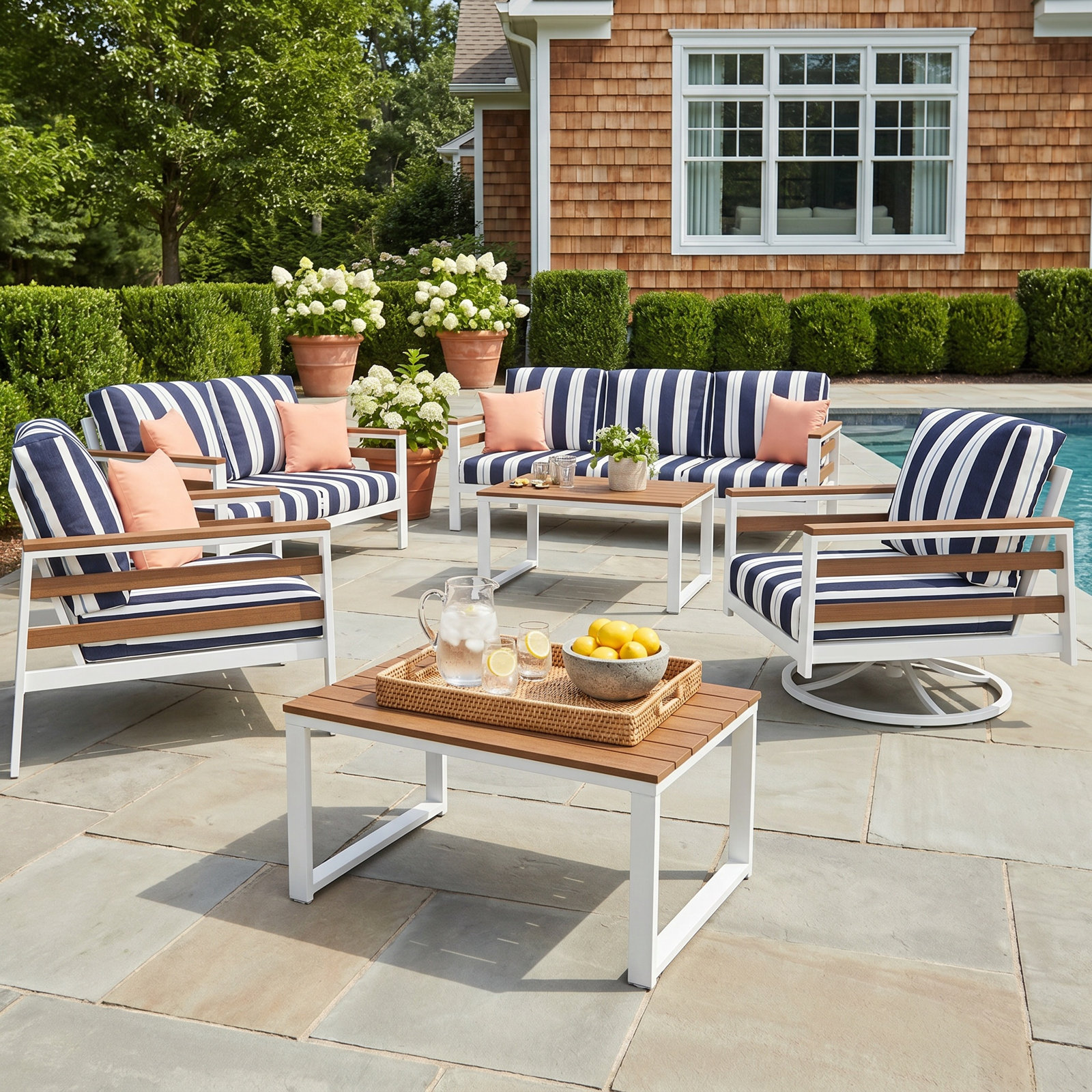 Townsend 7-Person Sunbrella® Patio Seating Group, Brown