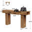 Console de 63 po de long, canapé rectangulaire en bois derrière le canapé, table d'entrée de style campagnard pour l'entrée, couloir, salon-680635974