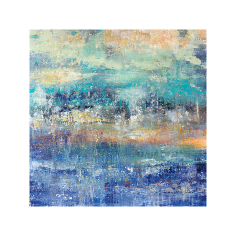 Lights On The Lake by Julian Spencer - Wrapped Canvas Painting, 93.98 cm H x 93.98 cm W x 3.175 cm D