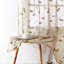 Rideaux 2 panneaux de rideaux brodés à motif de feuilles en faux lin à motif floral semi-diaphane pour rideaux-768661377
