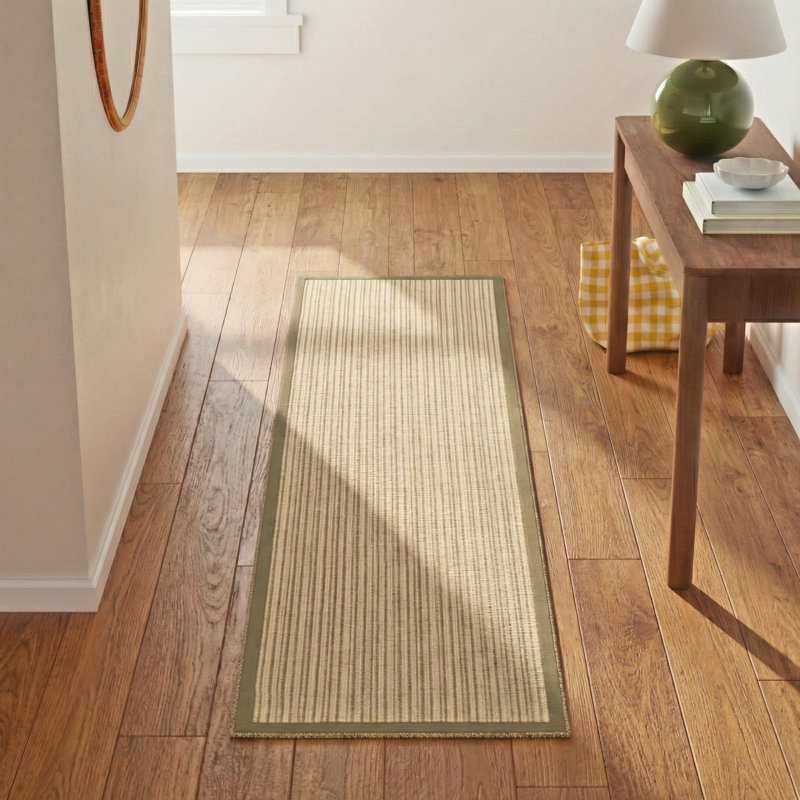 Saulo Auckland Jute/Sisal Natural Area Rug, Runner 2'6" x 8'