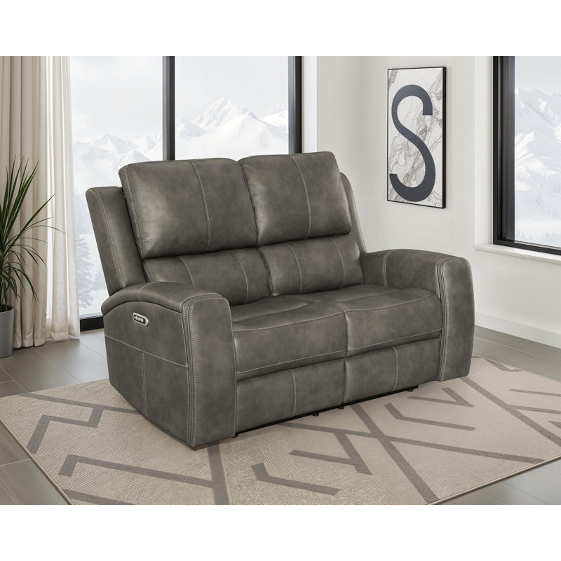 Causeuse inclinable électrique Pearces, Gris anthracite