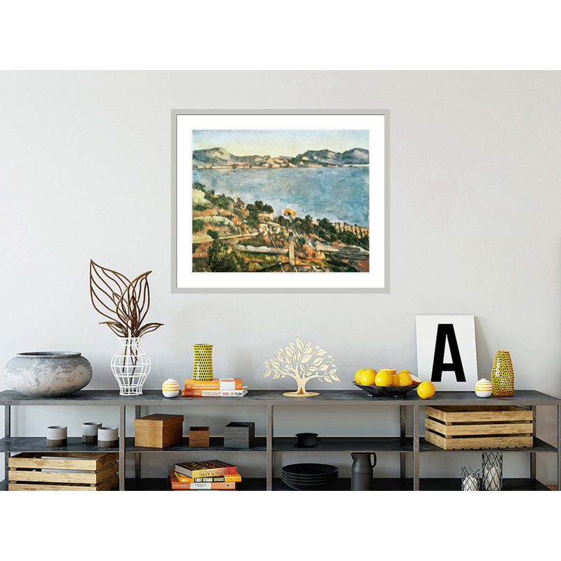 Estaque by Paul Cézanne -Framed Giclee Print, 33.5" H x 39.77" W