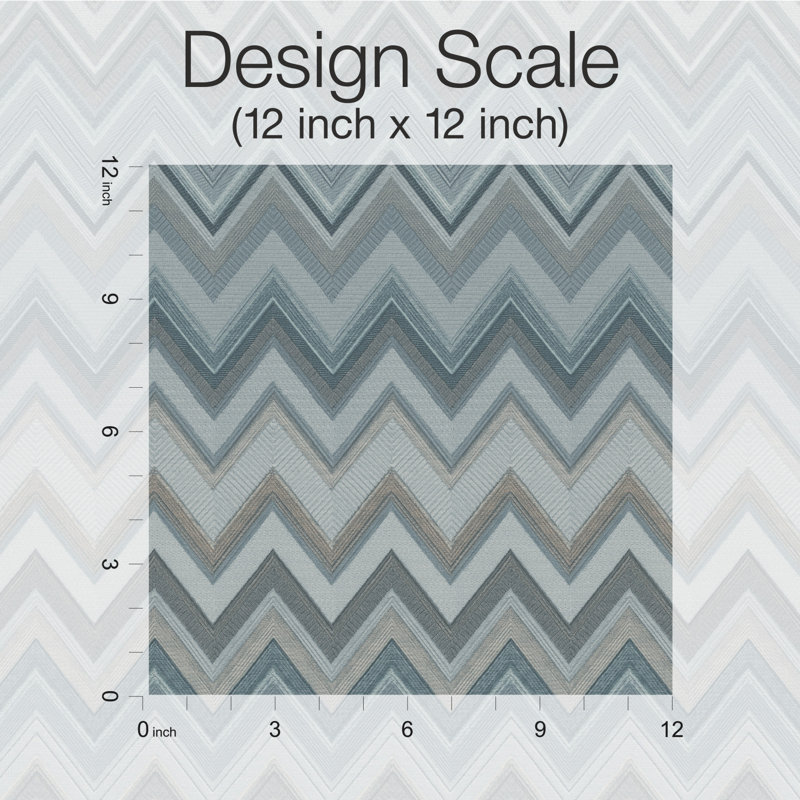 Double rouleau Missoni 4 Happy Zig Zag, Bleu