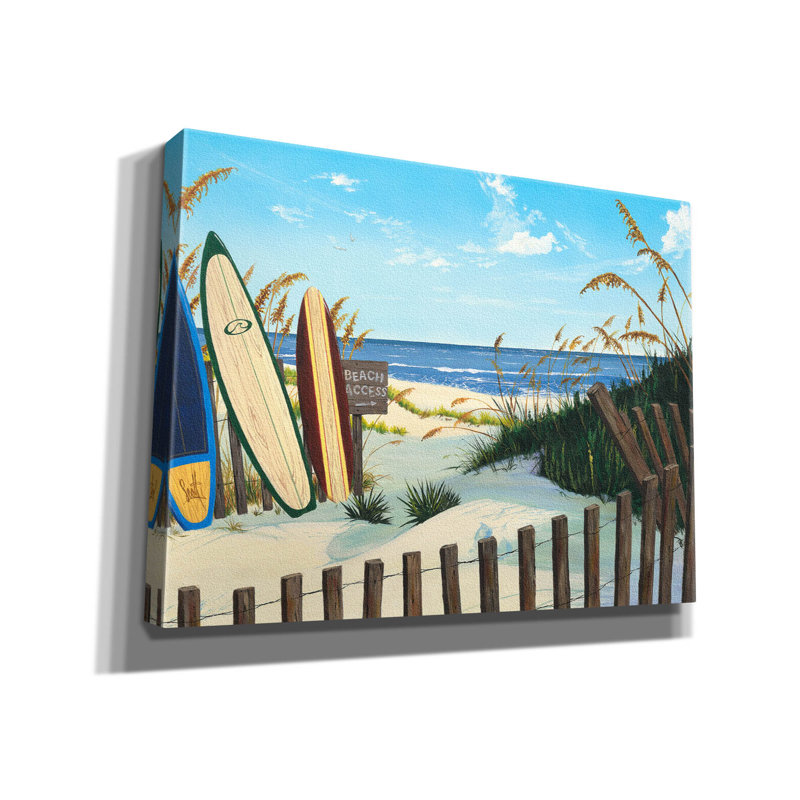 «Beach Access» par Scott Westmoreland, art mural sur toile, H 12 po x l 16 po x P 0,75 po