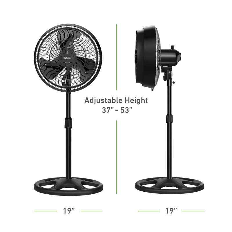 16" Outdoor Misting Manual Oscillating Stand Fan with Hose Connection, 3 Speeds