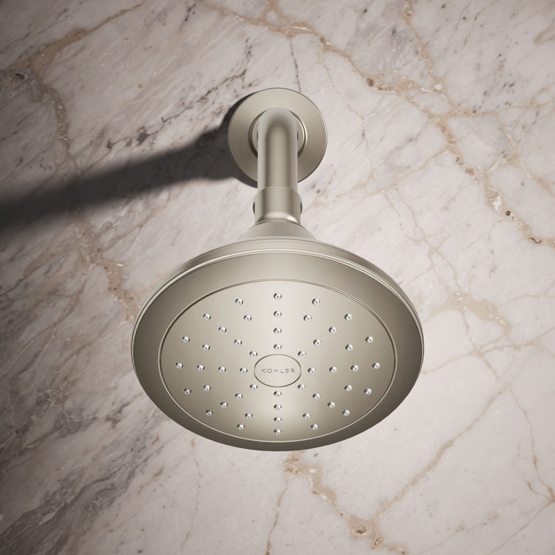 Pinstripe Single-Function Full/Standard Fixed Shower Head, Vibrant Brushed Nickel