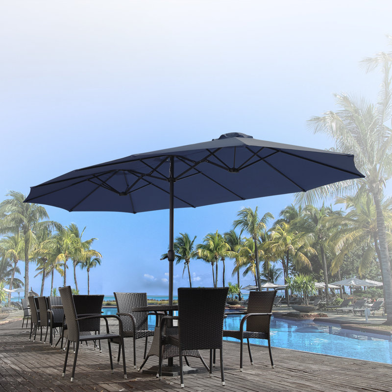 Parasol de marché rectangulaire Crosspointe 180', Marine