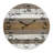 Brenna Round Wood Rustic Farmhouse Style Wall Clock