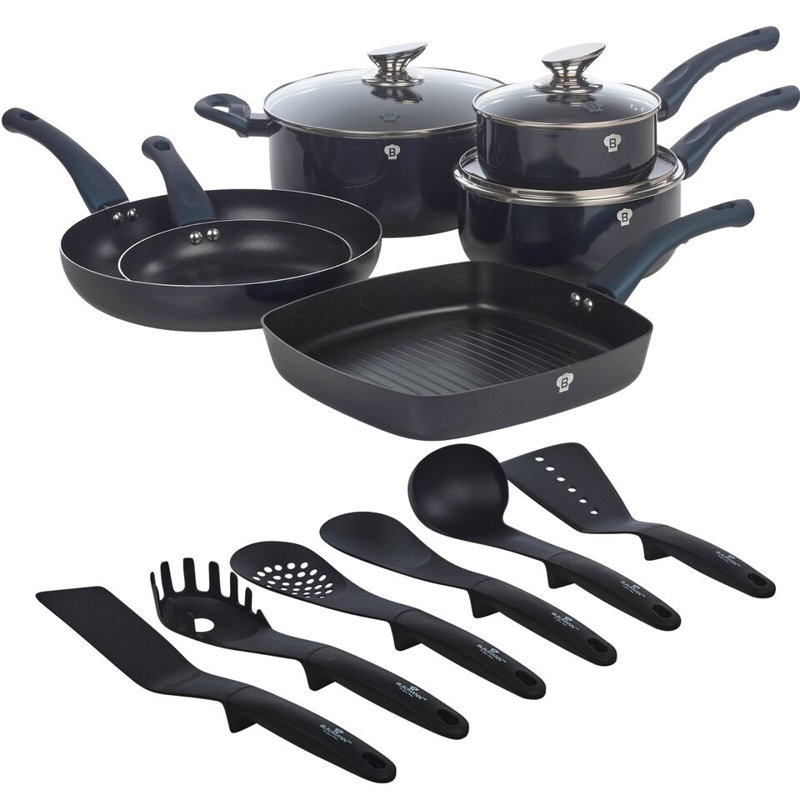 15 - Piece Non-Stick Aluminum Cookware Set