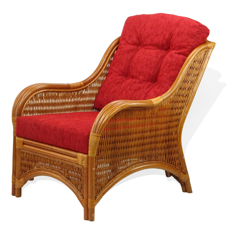 Boba Upholstered Armchair, Red Polypropylene/Olefin, Colonial