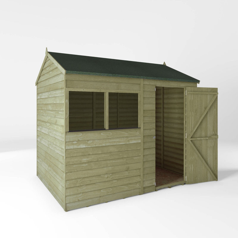 Mercia 8 x 6ft Overlap Reverse Apex Shed, No