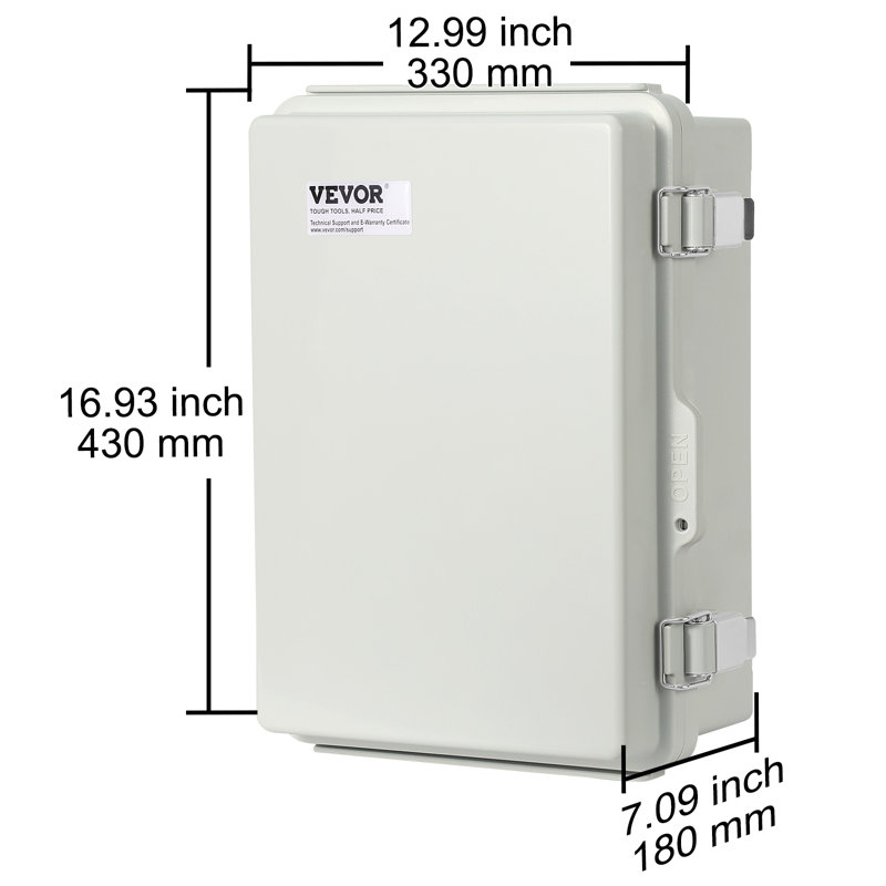 VEVOR, 16.93" H x 12.99" W x 7.09" D