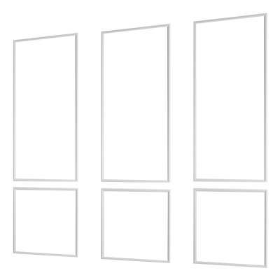 Ensemble de 3 moulures murales, ensemble de lambris, polystyrène léger à peindre, facile à installer, garniture murale imperméable pour la décoration intérieure du salon, de la chambre à coucher, blanc (24 x 54 + 24 x 24 po)