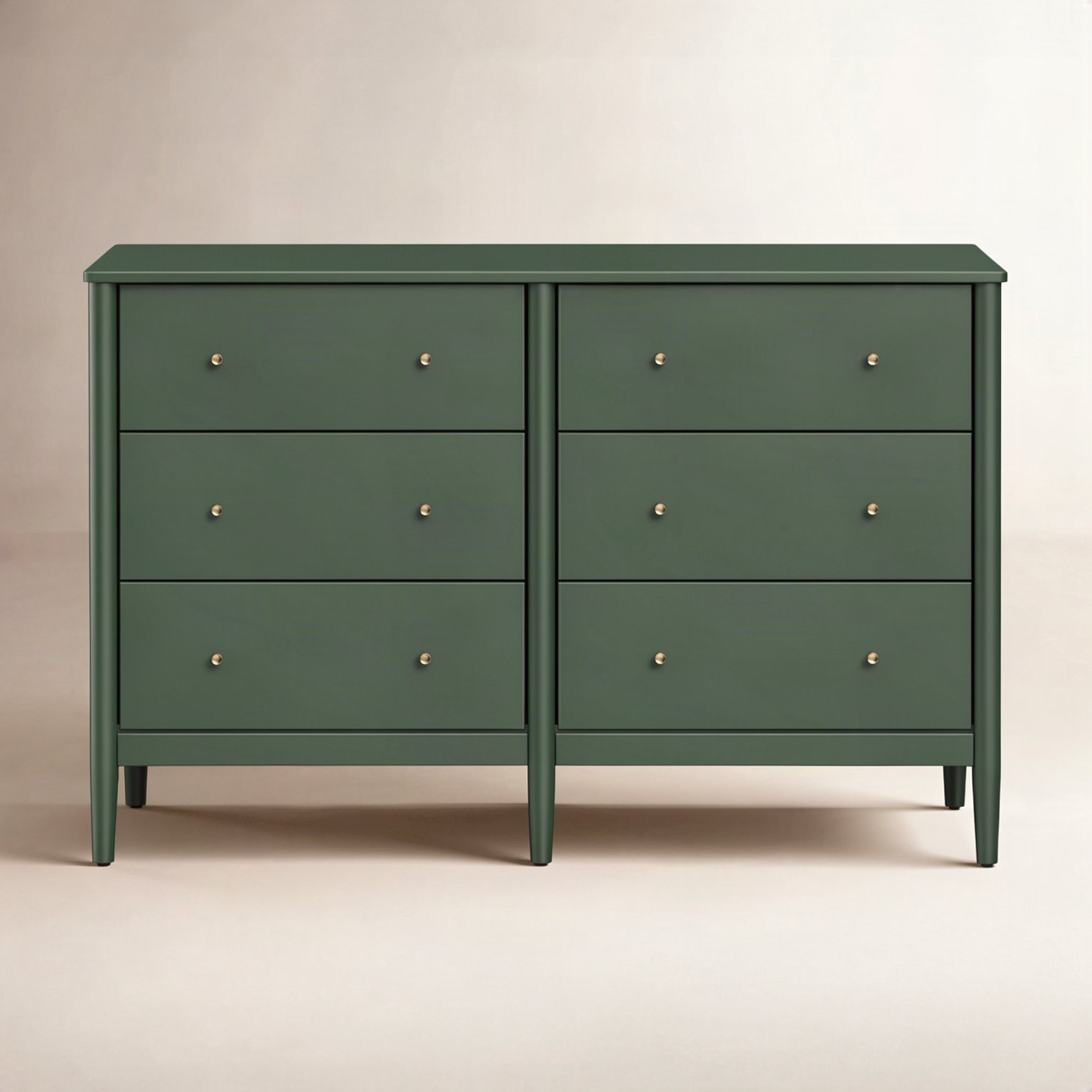 Frem 6-Drawer Dresser, Green