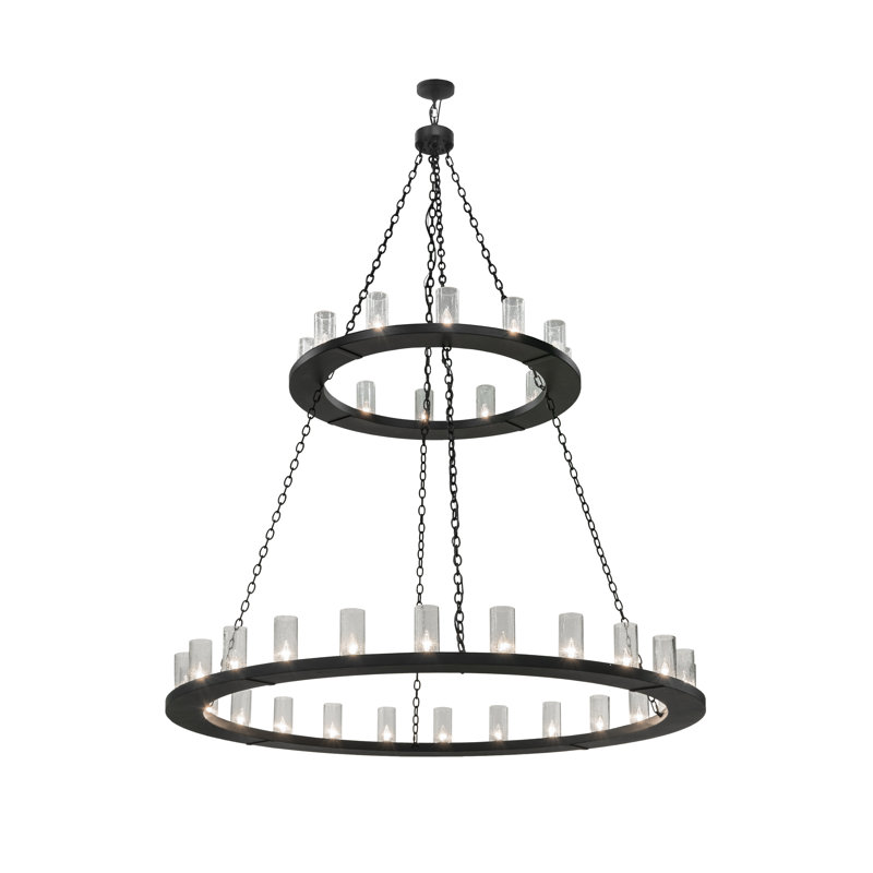 Lustre de roue de wagone unique 36 lumières Yearwood