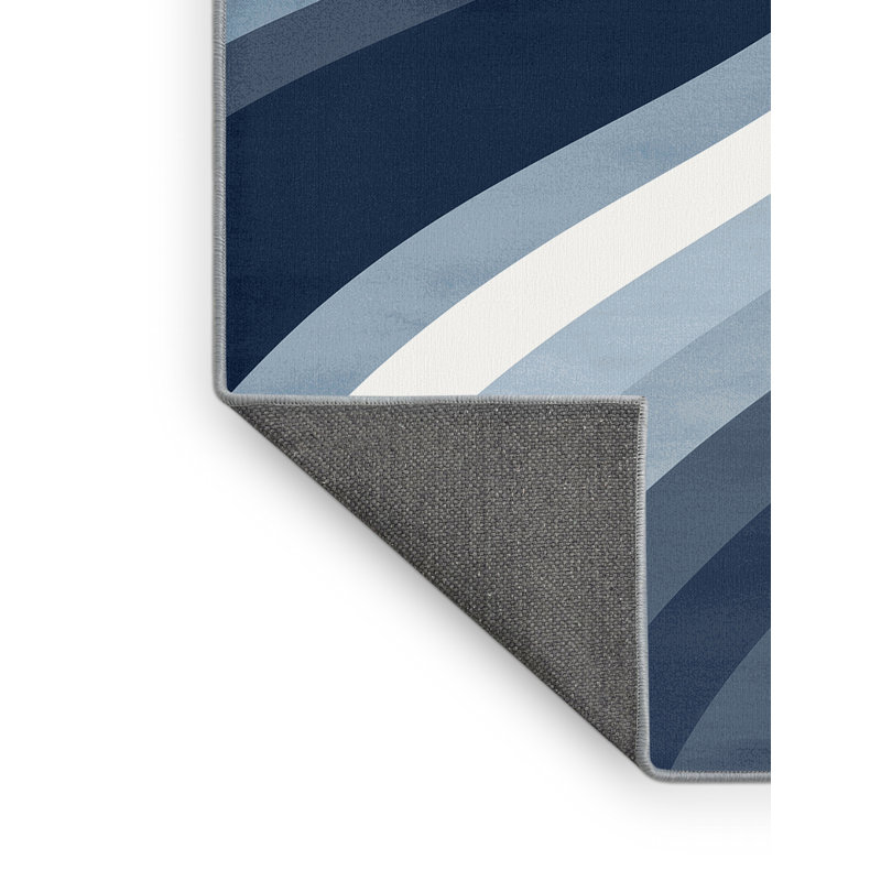 Tapis gris moelleux en tissu Slalom, 5 x 7
