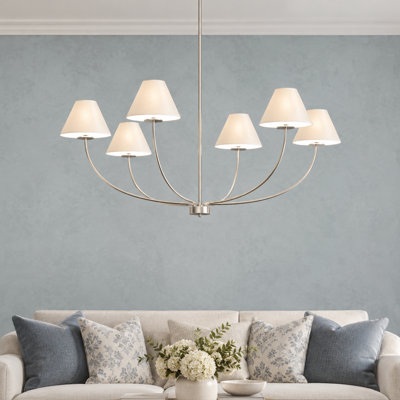 Roverta 6-Light Dimmable Chandelier with Adjustable Length