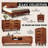 Elara Solid Wood King Walnut Platform Bed Frame with Sculpted Spearhead Headboard – Mid-Century Modern Style, 800 lbs Capacity, No Box Spring Needed, Bedroom Furniture-1748644199-1748644192