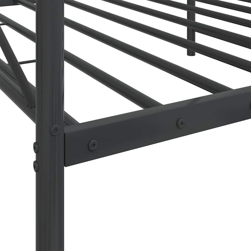 Day Bed Without Mattress Steel, 105.5 x 197cm, Black, None