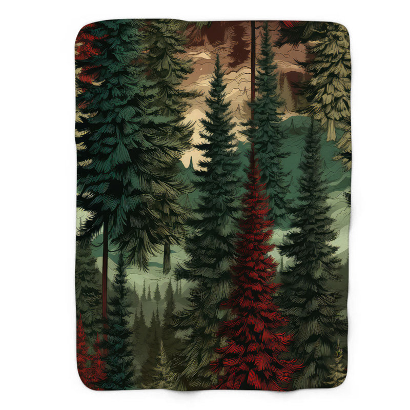 Ruby Green Woodlands - 1 pièce Sherpa Premium, Lit simple
