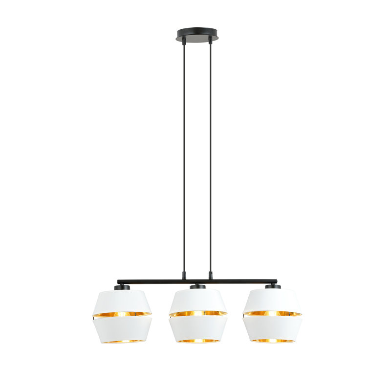 Abdulaahi 3 - Light Kitchen Island Pendant, White/Gold