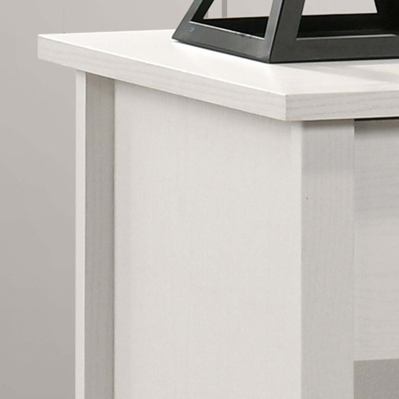 Table de chevet 1 tiroir Seraphiel, Blanc