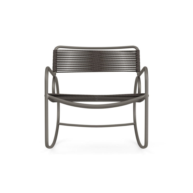 Walter Lamb Outdoor Rocker Chair, Mica/Brown