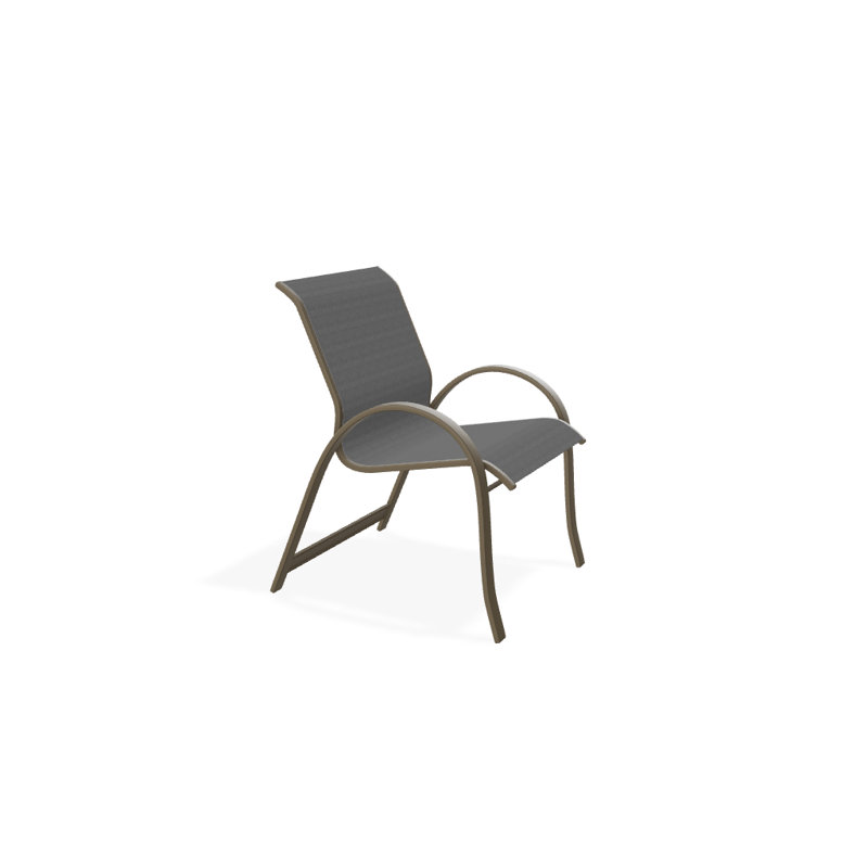 Aruba 1 Outdoor Dining Armchair, Beachwood