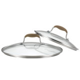 Anolon Advanced Home Glass Lid Set, 10 Inch And 12 Inch, 2-Piece