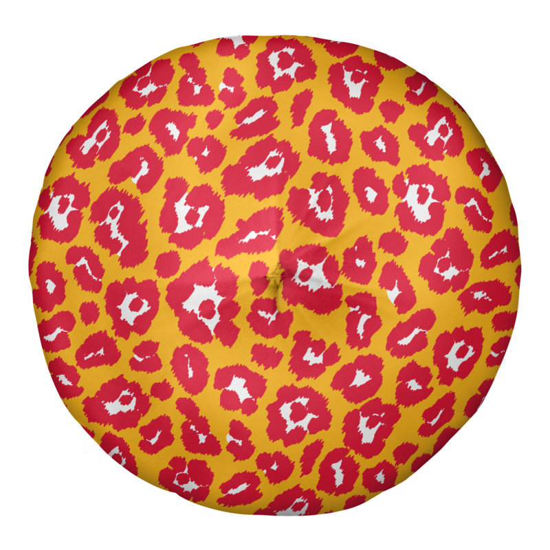 Housse et insert de coussin capitonné City, Or / rouge / blanc, H 26 po x l 26 po x P 4 po