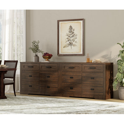 Laziza Dresser For Bedroom With 12 Drawers, 2 In 1 Mid Century Modern Closet Storage Organizer, Chest Of Drawers With Metal Handles, Wood Dresser For by Gracie Oaks
