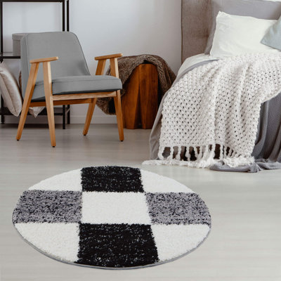 Myshaggy Collection Rugs Geometric Design in Grey