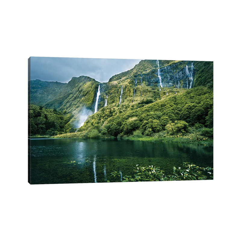 Waterfall-Wall by Fabian Fortmann - Wrapped Canvas Print, 20.32 cm H x 30.48 cm W