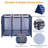 Kierah Metal Frame 10 Wheels Rolling Mesh Pool Float Storage Bin with Side Pockets Blue-1512177153