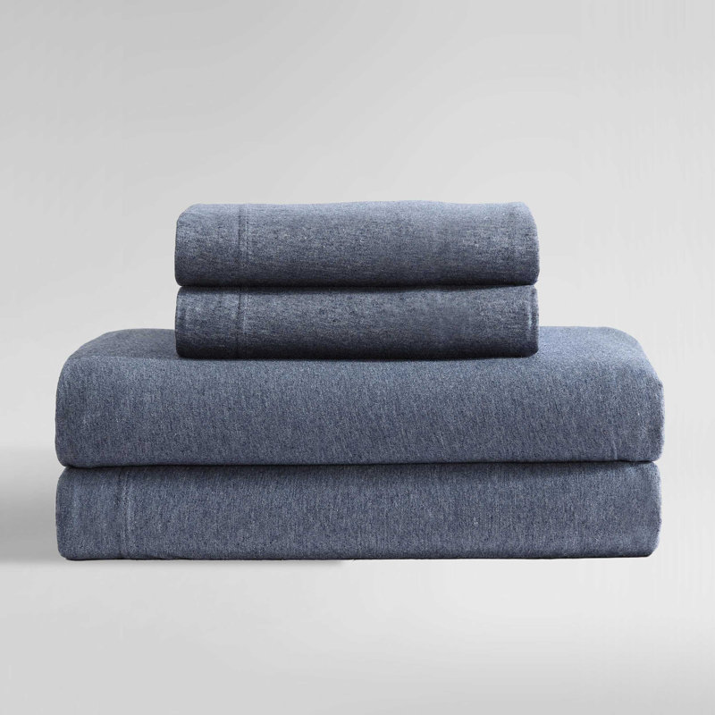 Ensemble de draps 4 pièces Calvin Klein, Ensemble de draps et de 2 taies d'oreiller pour tr, Indigo