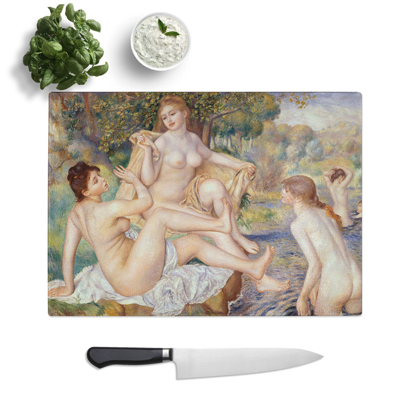 The Large Bathers by Pierre-Auguste Renoir Chopping Board, 20cm W x 28.5cm L