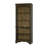 Favien 78 Inch 5 Tier Rubberwood Bookcase, 3 Adjustable Shelves, Oak Brown