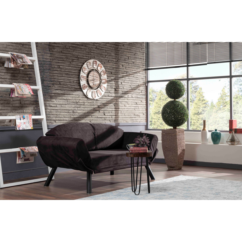 Desdemona 2 Seater Clic Clac Sofa Bed, Black