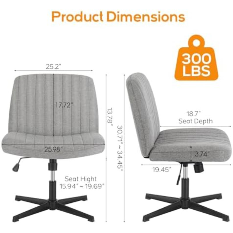 Fauteuil de bureau Criss Cross, Gris