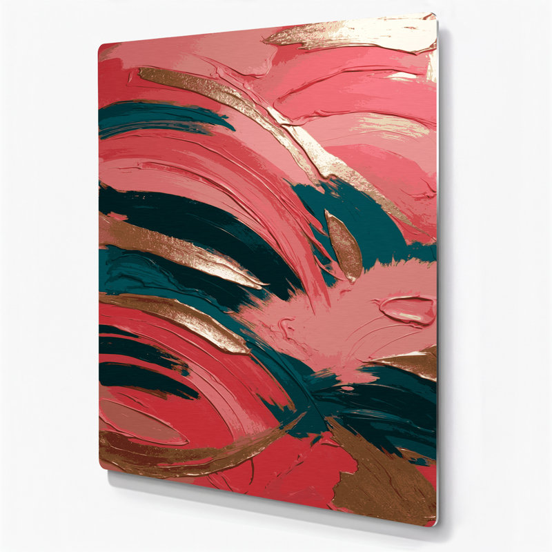 Paysage abstrait, art mural brun en métal 99, H 20 po x l 24 po