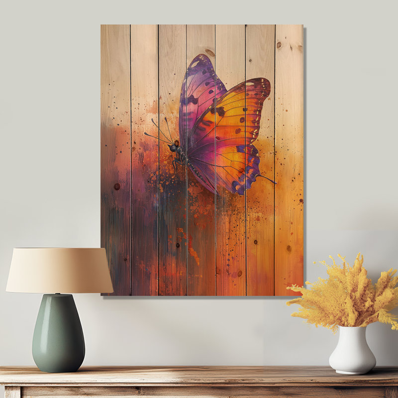 Lavande, échos du papillon III, H 32 po x l 24 po x P 0,78 po