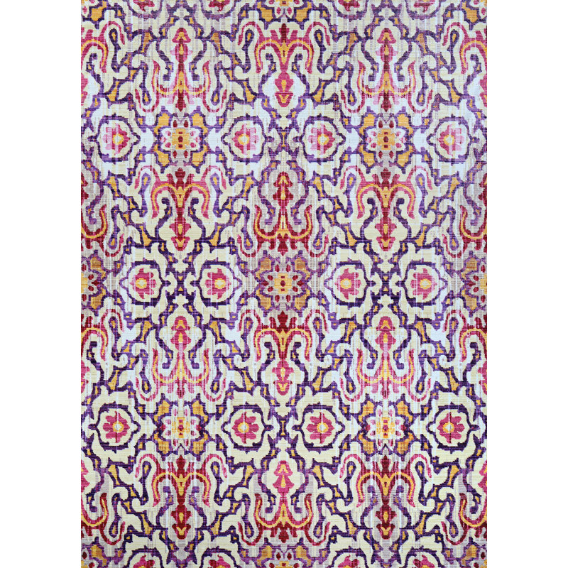 Mansel Ikat Indoor / Outdoor Rug, Rectangle 5'3" x 7'2"