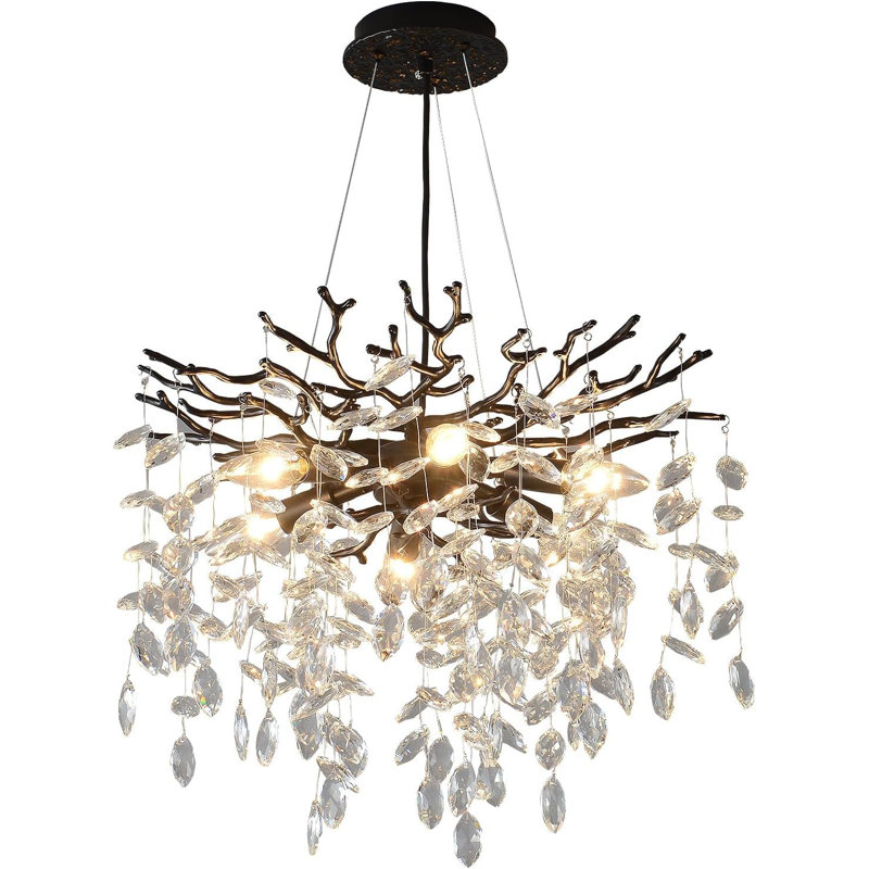Black Branch Crystal Chandelier