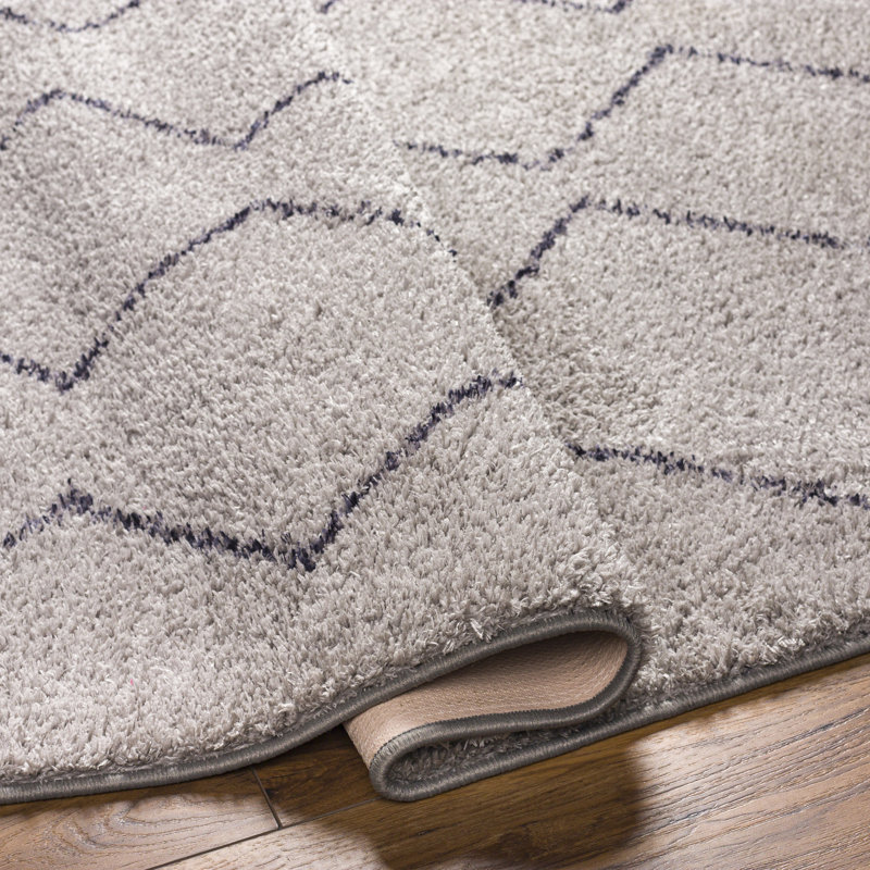 Pewter Machine Washable Area Rug, Rectangle 8'10" x 11'9"