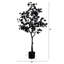 4 pi. Arbre d'eucalyptus artificiel noir d'Halloween